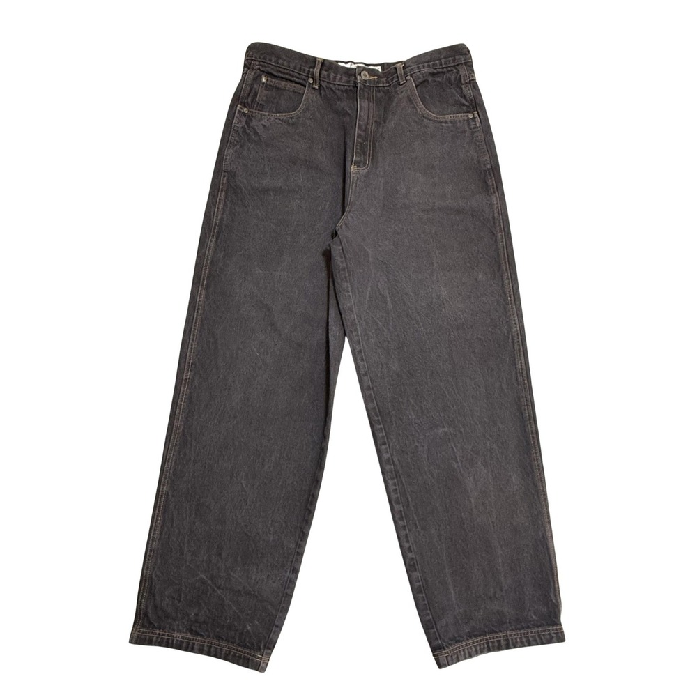 Factor‎ International Jeans Mens 38x33 Gray Denim Straight Leg Charcoal Wash